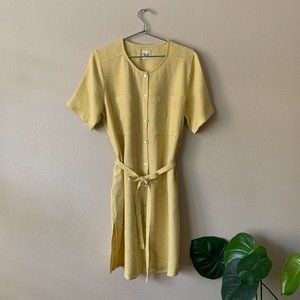 stil amaya dress in yellow linen • m
